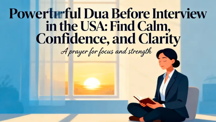 Powerful Dua Before Interview in the USA Find Calm, Confidence, and Clarity